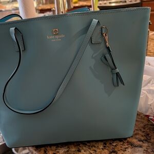 kate spade Teal Leather Tote Bag